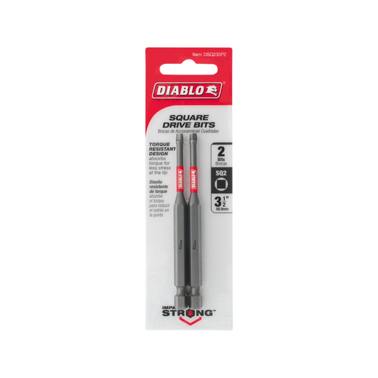 Diablo 90mm SQ2 Power Bit 2 Pack - Extreme Durability - Impact Resistant - Auzzistore