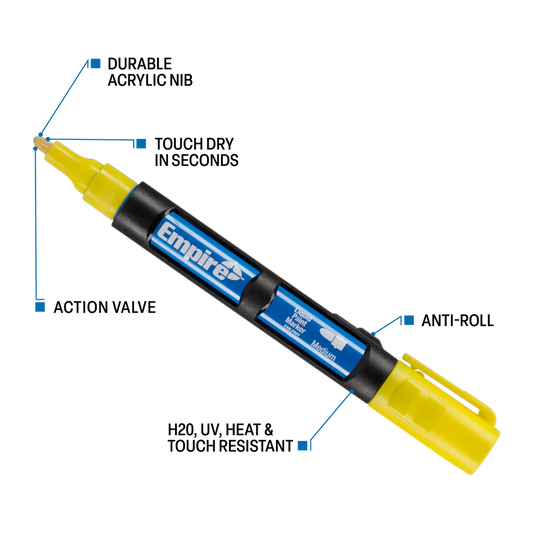 Empire Yellow Liquid Paint Marker - 21mm x 147mm - Fast-Drying Ink - Durable Nib – view 2 - Auzzistore