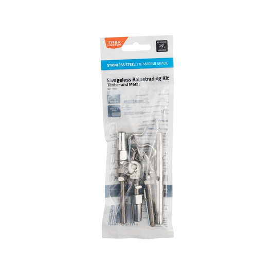 Taskmaster 316 Stainless Steel Swageless Balustrading Kit - Rust Resistant - Auzzistore