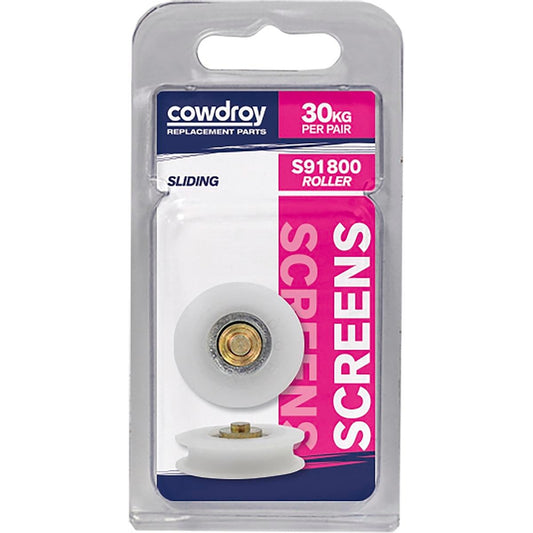 Cowdroy Sliding Door Wheel - 29mm - Nylon - Non Tyred - 2 Pack - Auzzistore