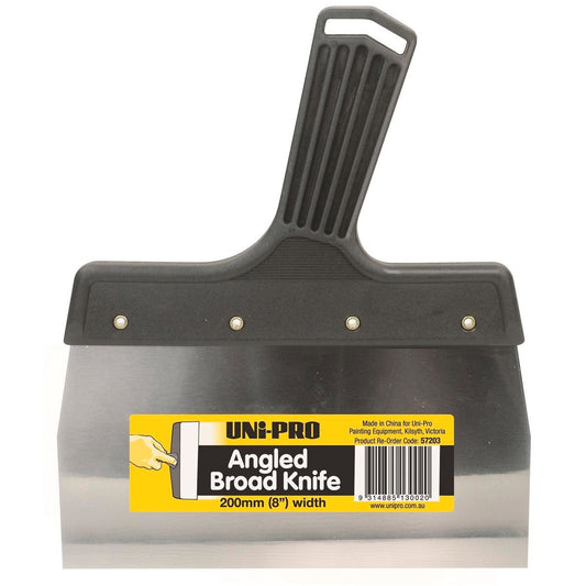 UNi-PRO Angled Broad Knife - 200mm - Steel - Plastering Use
