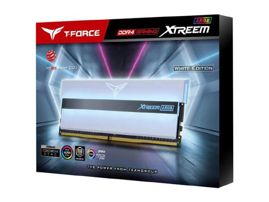 3600MHz Non-ECC DDR4 White RAM for SFF/TWR - Team Group T-Force XTREEM ARGB | Auzzi Store
