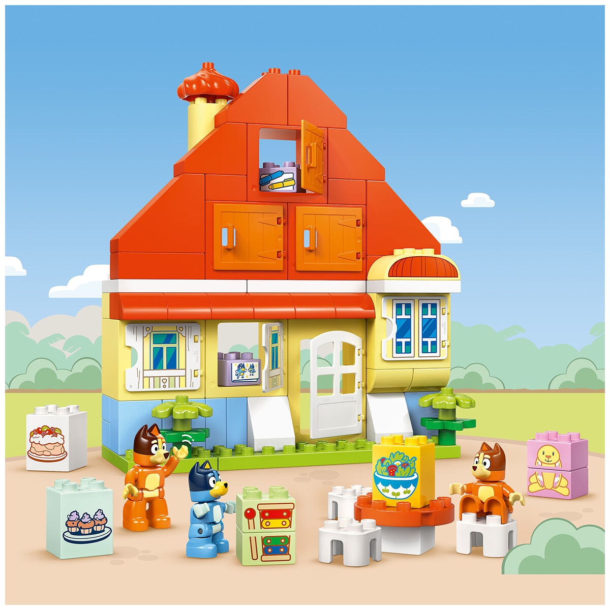 LEGO DUPLO Bluey Family House Memory Game 10459: Interactive Toy with Bluey, Bingo, Chilli Figures, Memory Games, Fine Motor Skills, Imaginative Play