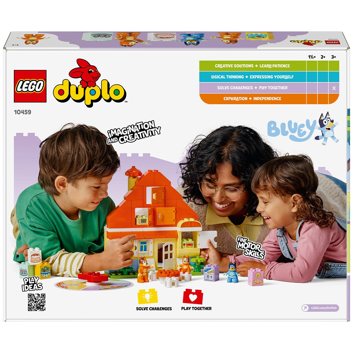 LEGO DUPLO Bluey Family House Memory Game 10459: Interactive Toy with Bluey, Bingo, Chilli Figures, Memory Games, Fine Motor Skills, Imaginative Play