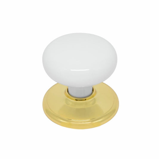 Ikonic White Heritage Door Knob - 60mm Metal - Classic Style - Durable - Auzzistore