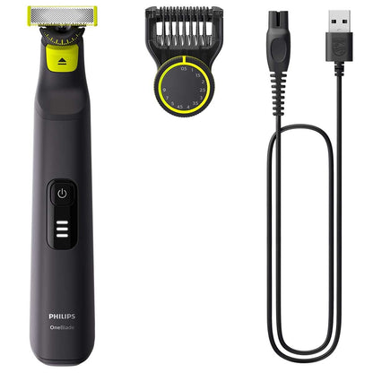 Philips OneBlade Face PRO 360 Bundle, 12 Lengths, Wet & Dry, Charcoal Grey