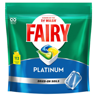 Fairy Platinum Dishwasher Capsules Powerful 2 x 113 Pack