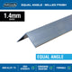 Metal Mate Aluminium Equal Angle 40x40x1mm Silver Lightweight 1m