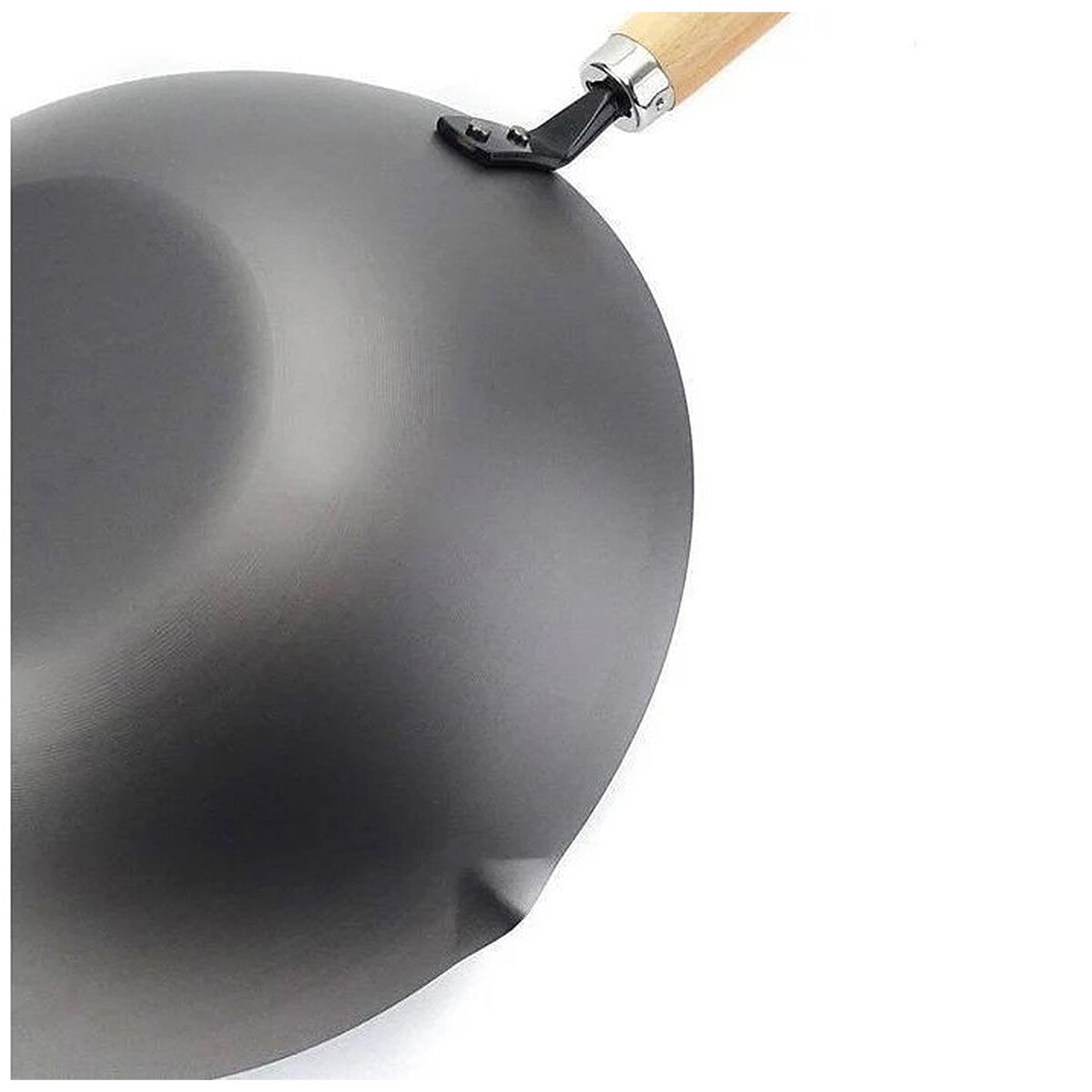 Yoshikawa Carbon Steel Cook-Pal Wok 36cm - Non-Stick Coating, Heat-Resistant Handle