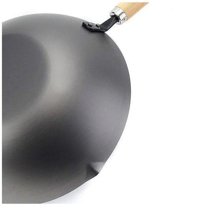 Yoshikawa Carbon Steel Cook-Pal Wok 36cm - Non-Stick Coating, Heat-Resistant Handle