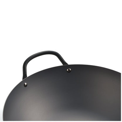 Yoshikawa Carbon Steel Cook-Pal Wok 36cm - Non-Stick Coating, Heat-Resistant Handle