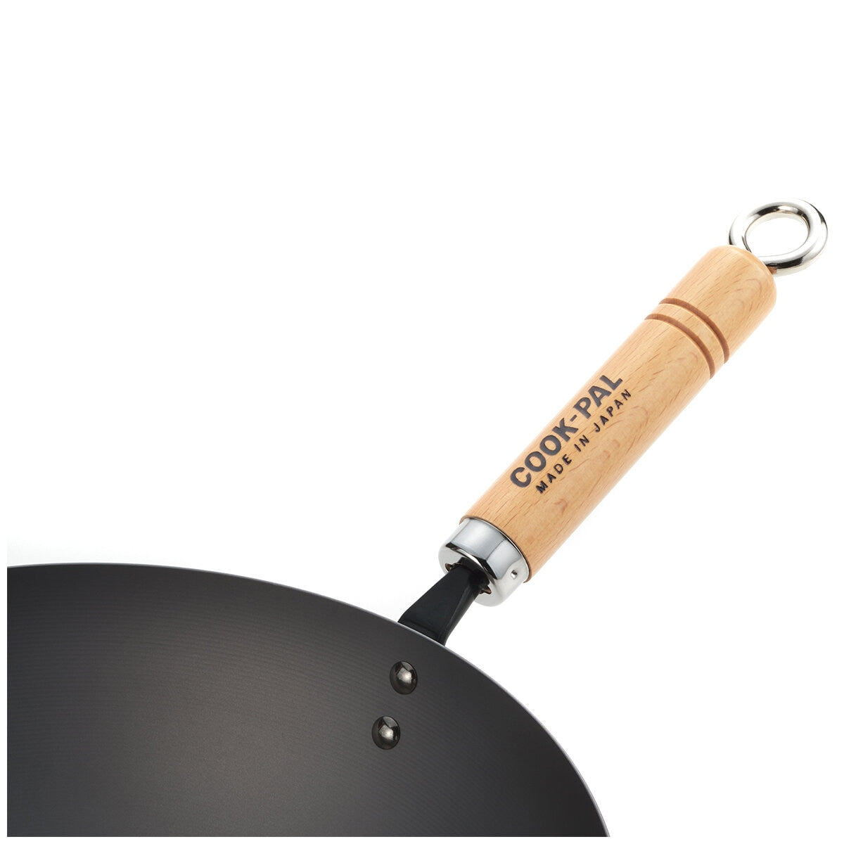 Yoshikawa Carbon Steel Cook-Pal Wok 36cm - Non-Stick Coating, Heat-Resistant Handle