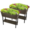 Keter Urban Bloomer 2 Pack 48 Litre Capacity Brown Polypropylene