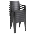 Keter Julie Outdoor Chair Set of 6 Graphite Resin Weather Resistant