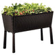 Keter Easy Grow Planter Brown Raised Garden Bed Water Gauge Drainage