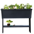 Keter Alfresco Raised Garden Bed 105L Capacity Black UV-Resistant Resin