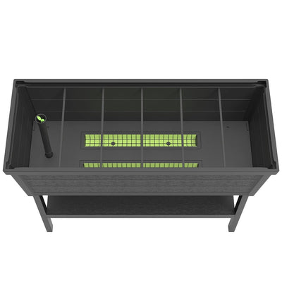 Keter Alfresco Raised Garden Bed 105L Capacity Black UV-Resistant Resin