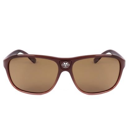 Vuarnet Men's Round Nylon Sunglasses with Polarised Brown Lenses, EU Made, 131mm