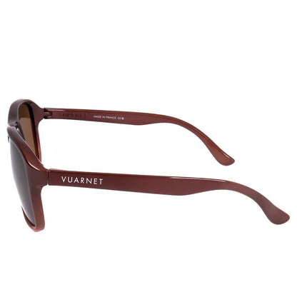 Vuarnet Men's Round Nylon Sunglasses with Polarised Brown Lenses, EU Made, 131mm