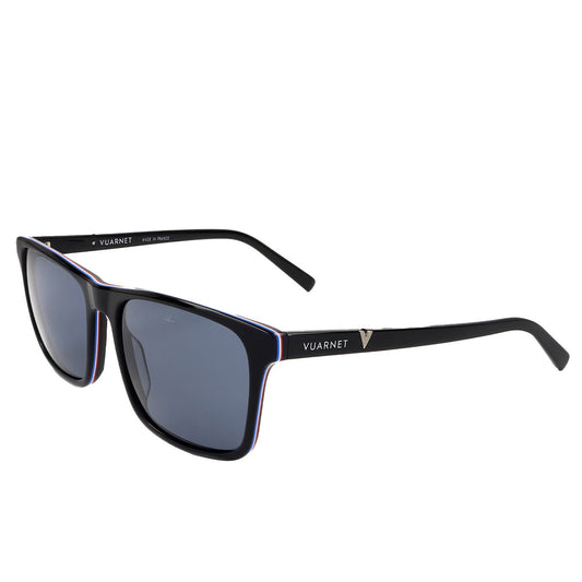Vuarnet Belvedere Men's Square Acetate Sunglasses, Polarised Blue Lenses, 56 mm