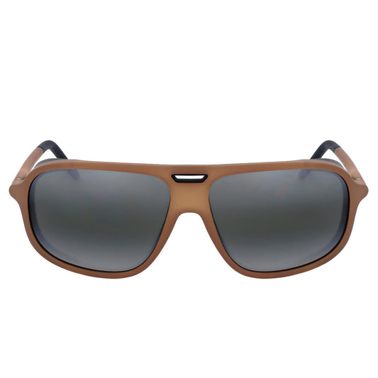 Vuarnet Ice Large Men's Sunglasses with Removable Side Shields, Grey Lens, Amber Frame – view 2