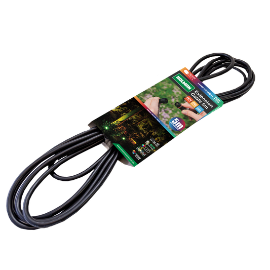 Holman RGB Colour Garden Light Extension Cable 5m - Waterproof - Black