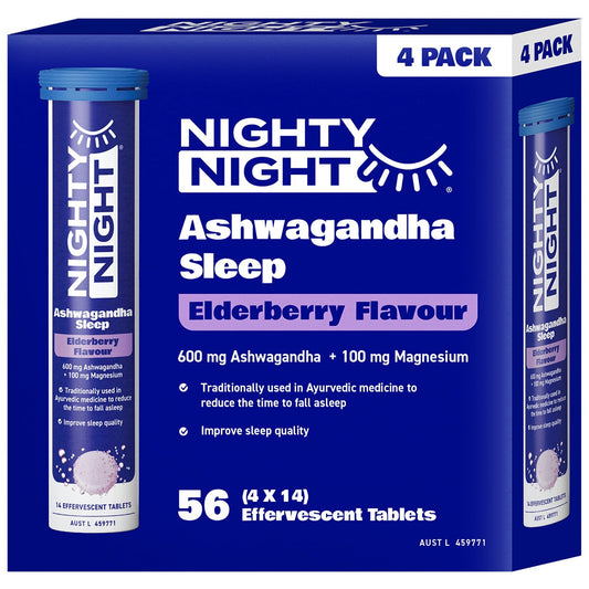 Nighty Night Sleep Effervescent 4 x 14 Tablets - Auzzistore