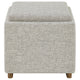 Thomasville Fabric Storage Ottoman Reversible Tray Top Cube Wood Base — image 3
