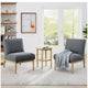 Thomasville Fabric Chair And Accent 3 Piece Table Set