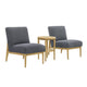 Thomasville Fabric Chair And Accent 3 Piece Table Set