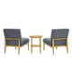 Thomasville Fabric Chair And Accent 3 Piece Table Set