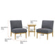 Thomasville Fabric Chair And Accent 3 Piece Table Set