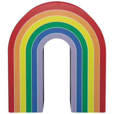 Delta Children Rainbow Bookcase - Sturdy Wood Construction, 4 Tiers, Colorful Finish
