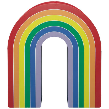 Delta Children Rainbow Bookcase - Sturdy Wood Construction, 4 Tiers, Colorful Finish