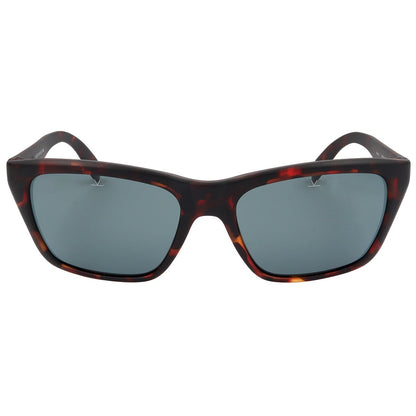 Vuarnet Men's Polarised Sunglasses VL0006, Grey Lenses, Matte Tortoise, 58 mm