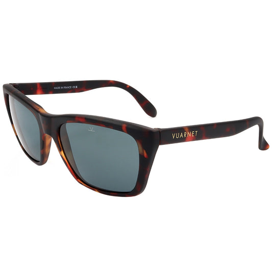 Vuarnet Men's Polarised Sunglasses VL0006, Grey Lenses, Matte Tortoise, 58 mm