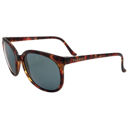 Vuarnet Men's Polarised Sunglasses, Grey Lenses, Matte Tortoise, 55 mm