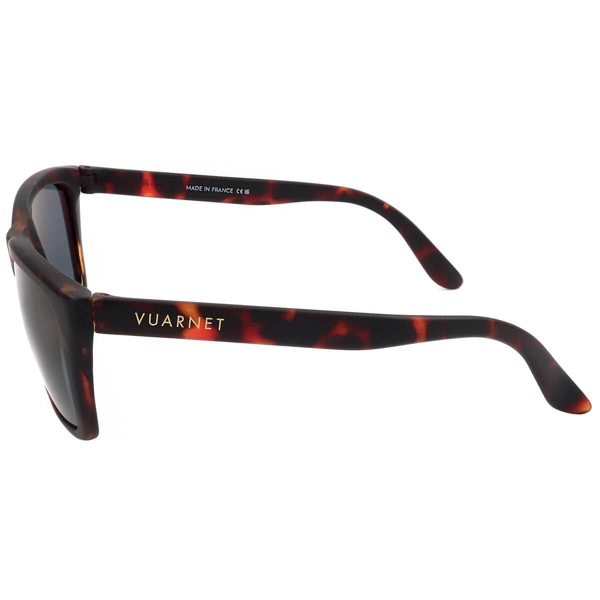 Vuarnet Men's Polarised Sunglasses VL0006, Grey Lenses, Matte Tortoise, 58 mm