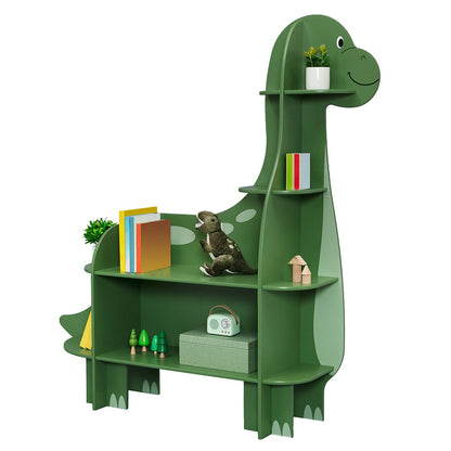 Delta Children Dinosaur Bookcase with Multiple Shelf Sizes, GREENGUARD Gold Certified, Safety Anchor Included