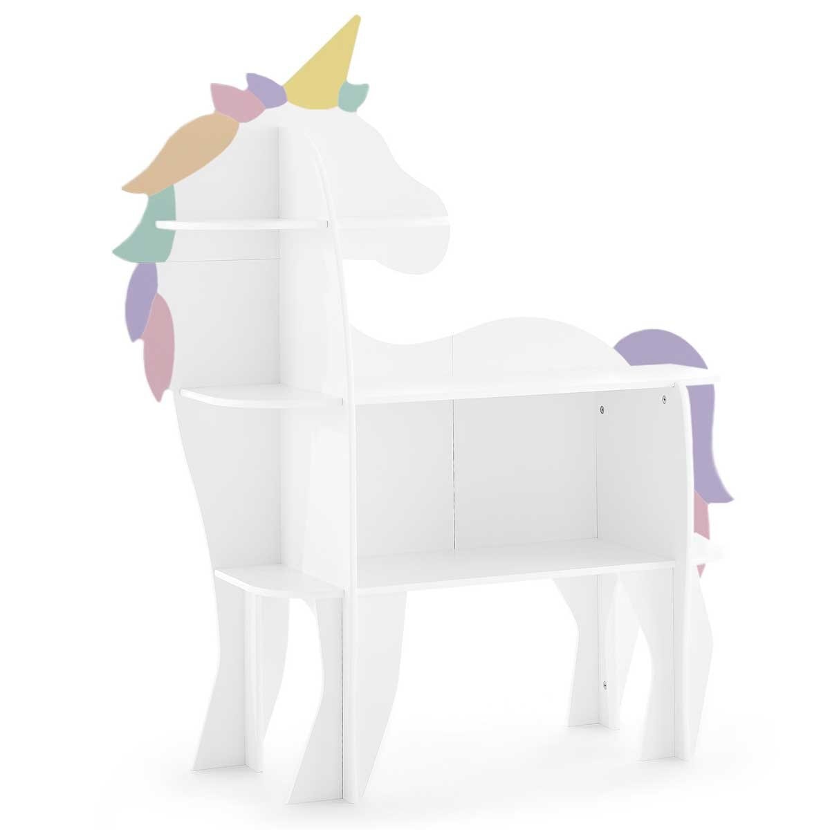 Delta Children Unicorn Bookcase | GREENGUARD Gold Certified, Sustainable TSCA Compliant Engineered Wood, Lead-Safe, Easy-to-Clean Finish