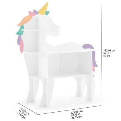 Delta Children Unicorn Bookcase | GREENGUARD Gold Certified, Sustainable TSCA Compliant Engineered Wood, Lead-Safe, Easy-to-Clean Finish