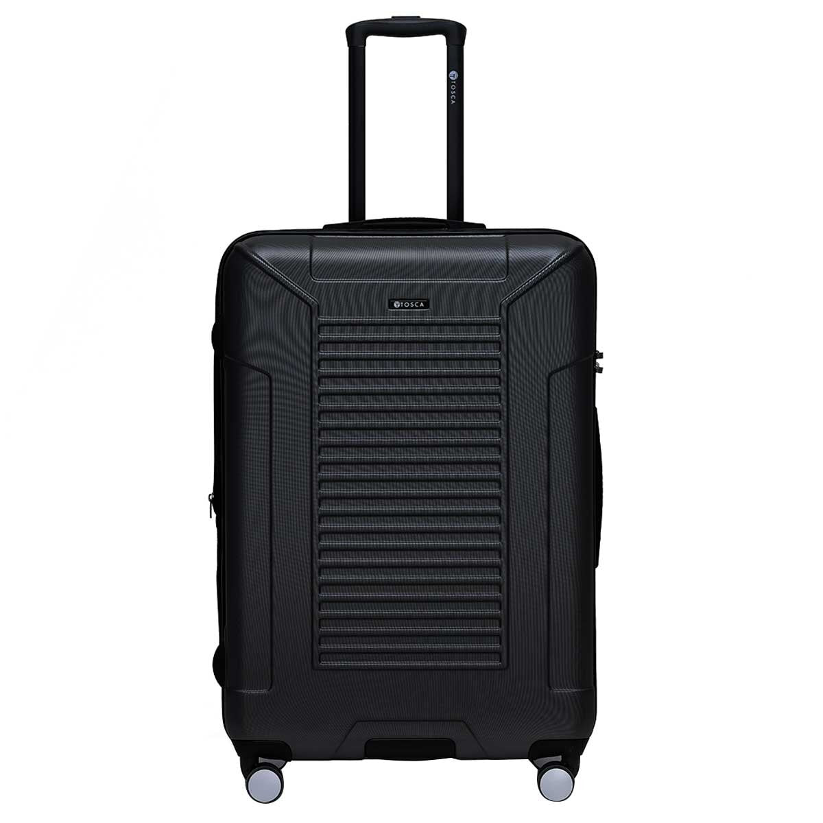 Tosca Matrix Range 3 Piece Luggage Set Black | Polycarbonate Shell, Expander Function, TSA Lock, 10-Year Warranty
