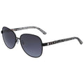 BEBE BB7217 Women's Aviator Sunglasses Crystal Temples 56mm Gradient Lens