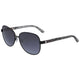BEBE BB7217 Women's Aviator Sunglasses Crystal Temples 56mm Gradient Lens