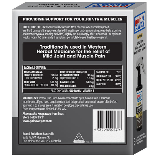 Pain Away Forte+ Joint And Muscle Spray 3 x 100ml