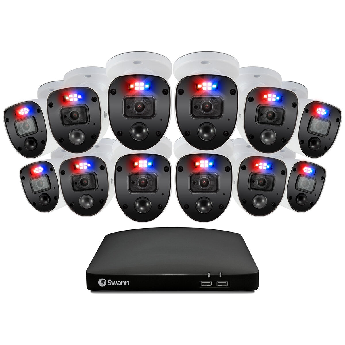 Swann Home Security System 12 Camera 16 Channel 1080p Full HD DVR SWDVK-1646812SLW Cameras