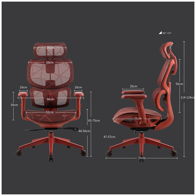 ONEX VENTRA Mesh Office Chair Ergonomic Adjustable Headrest Lumbar Support White