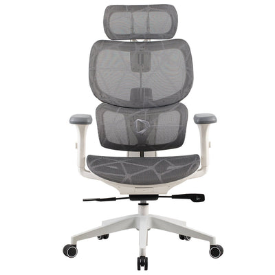 ONEX VENTRA Mesh Office Chair Ergonomic Adjustable Headrest Lumbar Support White