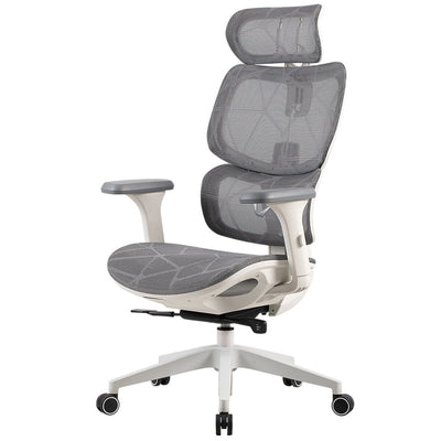 ONEX VENTRA Mesh Office Chair Ergonomic Adjustable Headrest Lumbar Support White