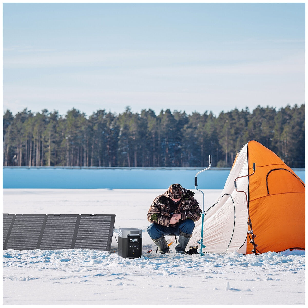 EcoFlow EFSOLAR220W-NS Portable Solar Panel | 220W, Tempered Glass, Integrated Solar Guide, Waterproof